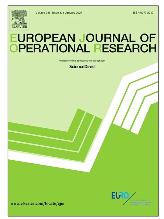 EUROPEAN JOURNAL OF OPERATIONAL RESEARCH journal cover