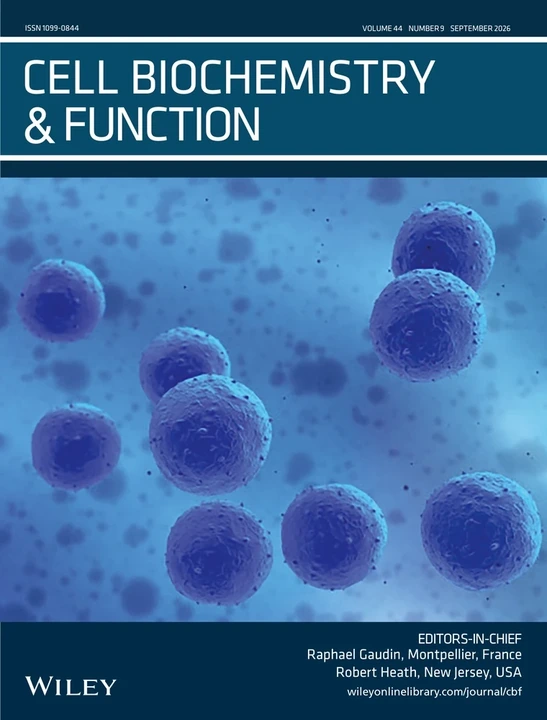 CELL BIOCHEMISTRY AND FUNCTION journal cover