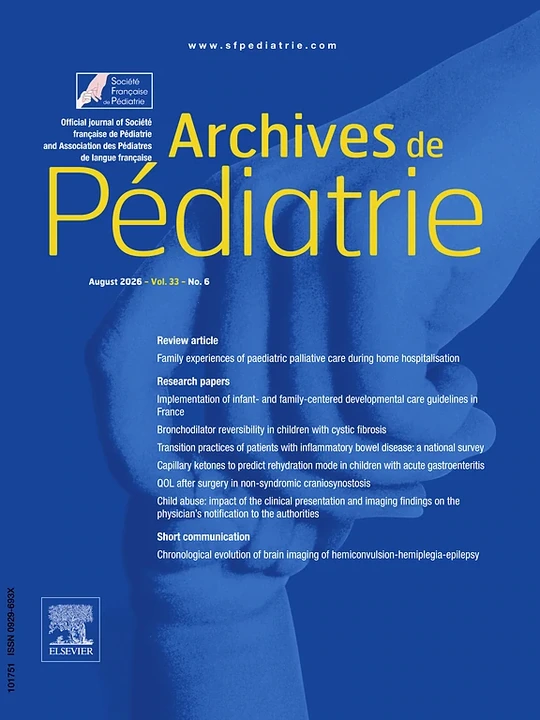 ARCHIVES DE PEDIATRIE 期刊封面