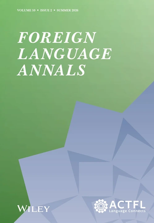 FOREIGN LANGUAGE ANNALS journal cover