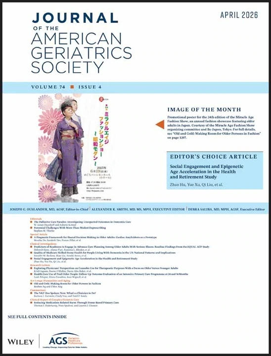 JOURNAL OF THE AMERICAN GERIATRICS SOCIETY 期刊封面