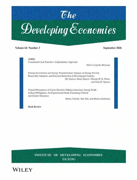 DEVELOPING ECONOMIES 期刊封面