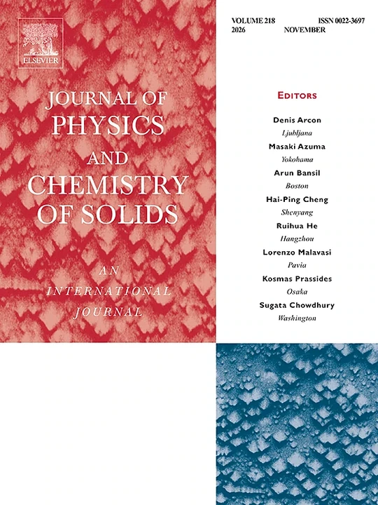 JOURNAL OF PHYSICS AND CHEMISTRY OF SOLIDS journal cover