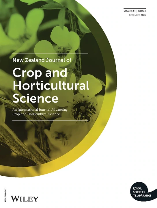 NEW ZEALAND JOURNAL OF CROP AND HORTICULTURAL SCIENCE 期刊封面