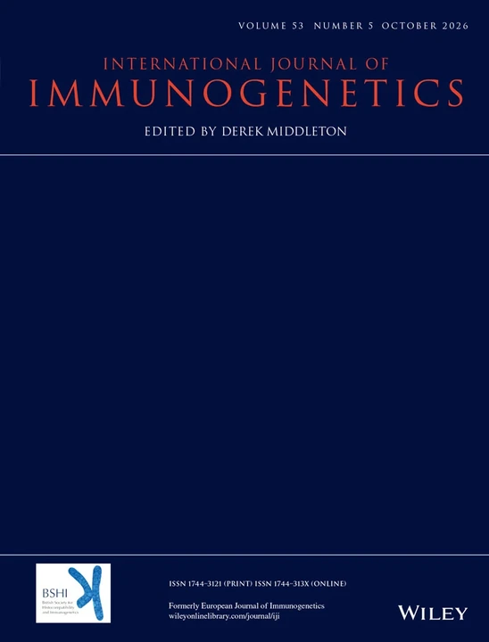 International Journal of Immunogenetics journal cover