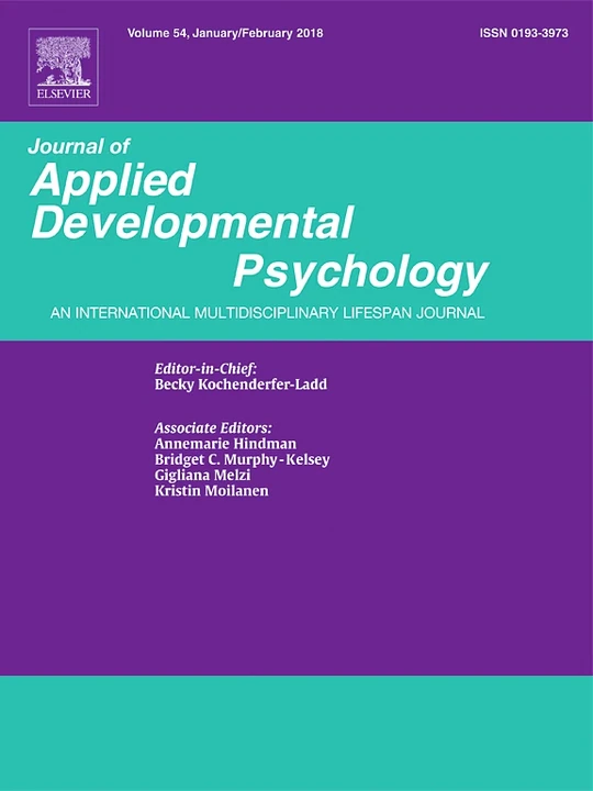 JOURNAL OF APPLIED DEVELOPMENTAL PSYCHOLOGY journal cover
