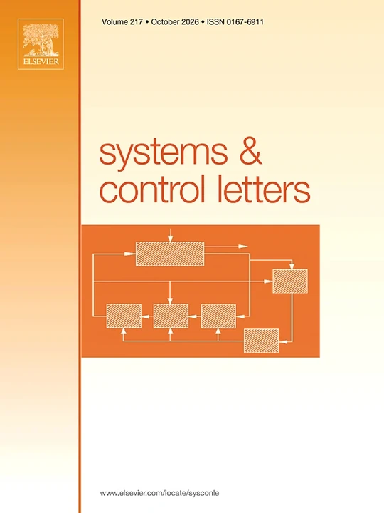 SYSTEMS & CONTROL LETTERS 期刊封面