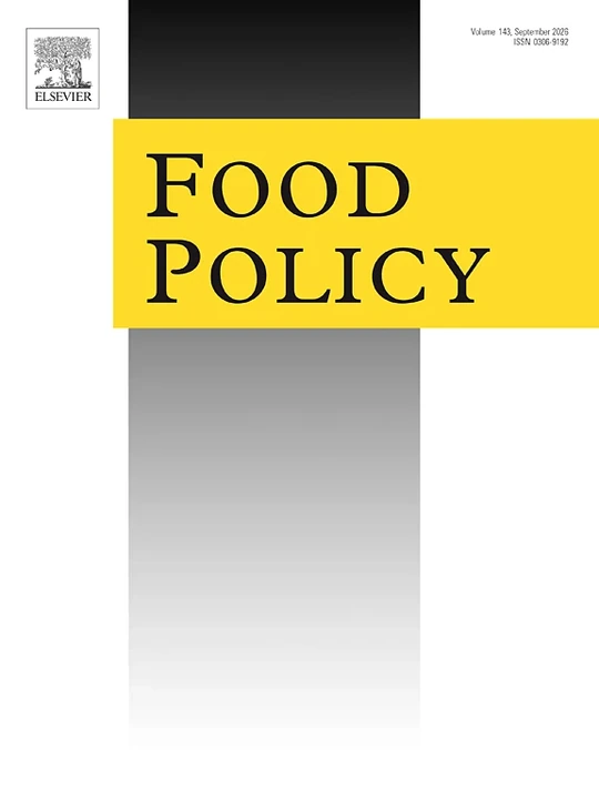 FOOD POLICY 期刊封面