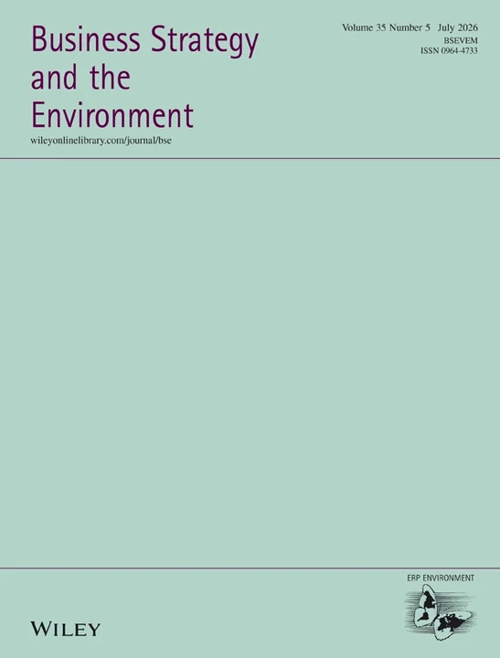 Business Strategy and the Environment journal cover