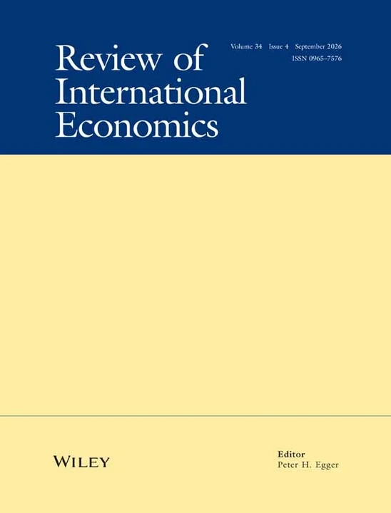 Review of International Economics journal cover