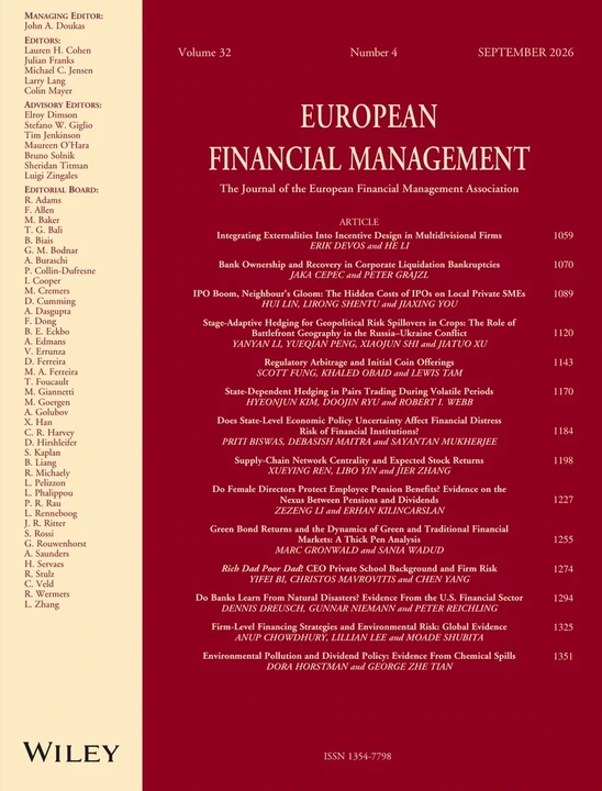 European Financial Management 期刊封面