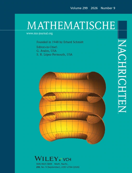 MATHEMATISCHE NACHRICHTEN 期刊封面