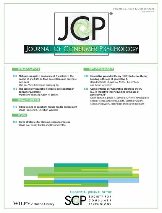 JOURNAL OF CONSUMER PSYCHOLOGY journal cover