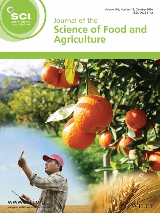 JOURNAL OF THE SCIENCE OF FOOD AND AGRICULTURE 期刊封面
