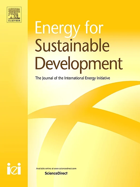 Energy for Sustainable Development journal cover