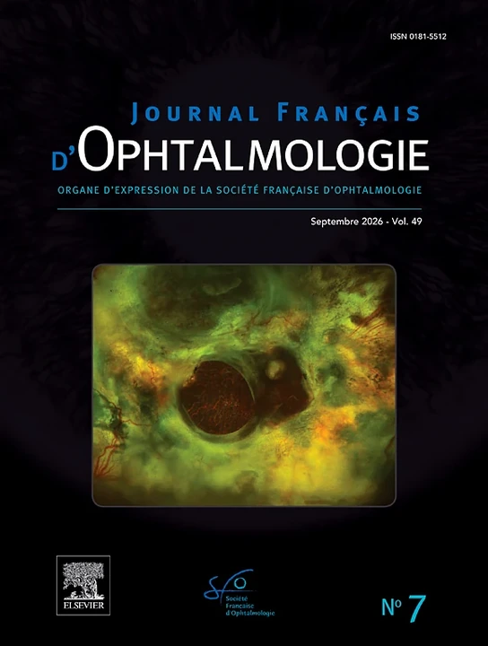 JOURNAL FRANCAIS D OPHTALMOLOGIE 期刊封面
