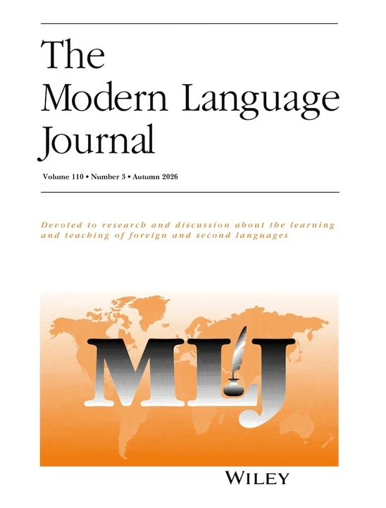 MODERN LANGUAGE JOURNAL journal cover