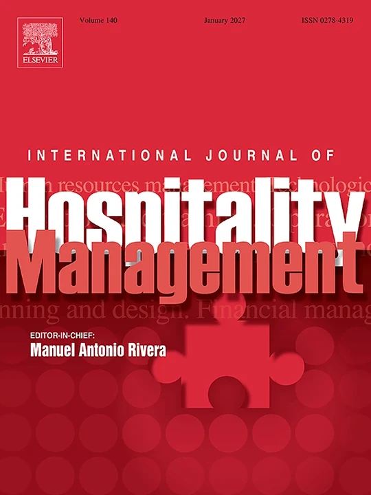 International Journal of Hospitality Management journal cover