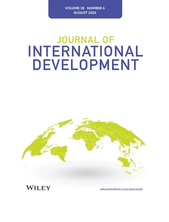Journal of International Development journal cover