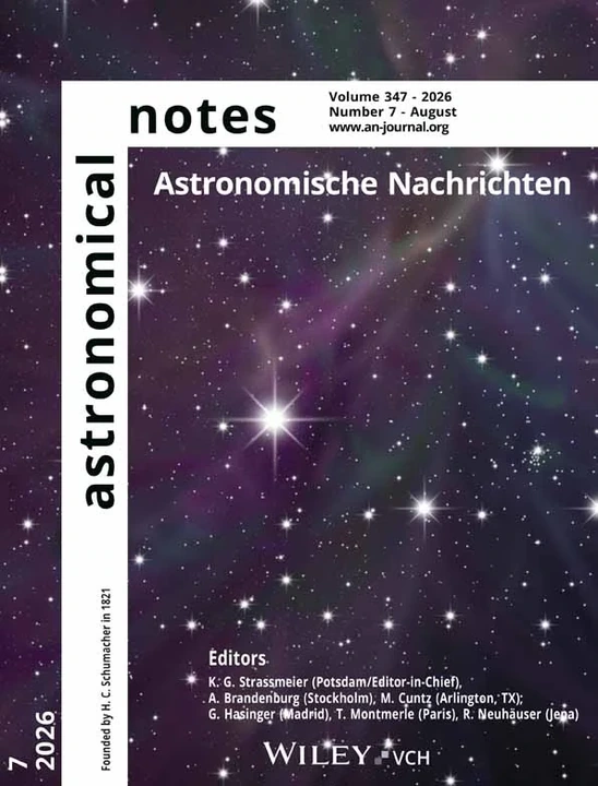 ASTRONOMISCHE NACHRICHTEN 期刊封面