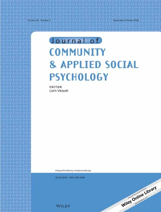 JOURNAL OF COMMUNITY & APPLIED SOCIAL PSYCHOLOGY journal cover