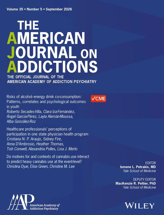 AMERICAN JOURNAL ON ADDICTIONS journal cover