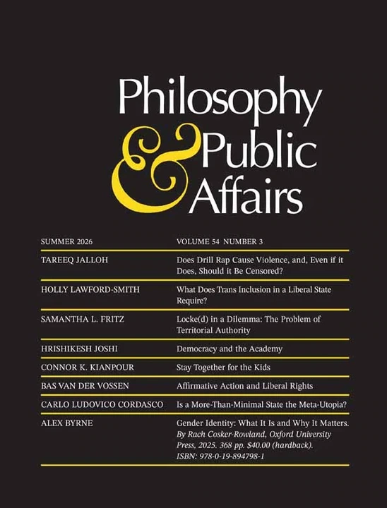 PHILOSOPHY & PUBLIC AFFAIRS journal cover