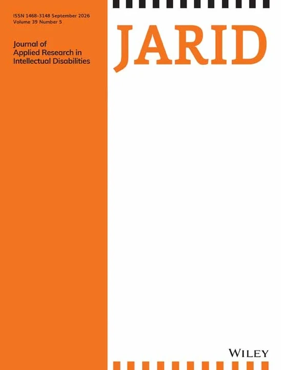 JOURNAL OF APPLIED RESEARCH IN INTELLECTUAL DISABILITIES journal cover