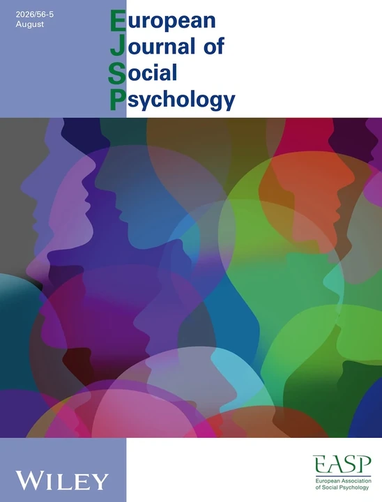 EUROPEAN JOURNAL OF SOCIAL PSYCHOLOGY journal cover