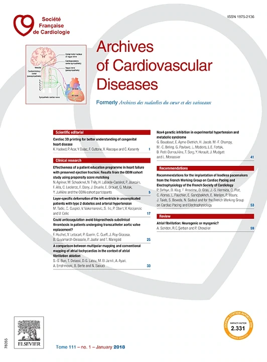 Archives of Cardiovascular Diseases journal cover