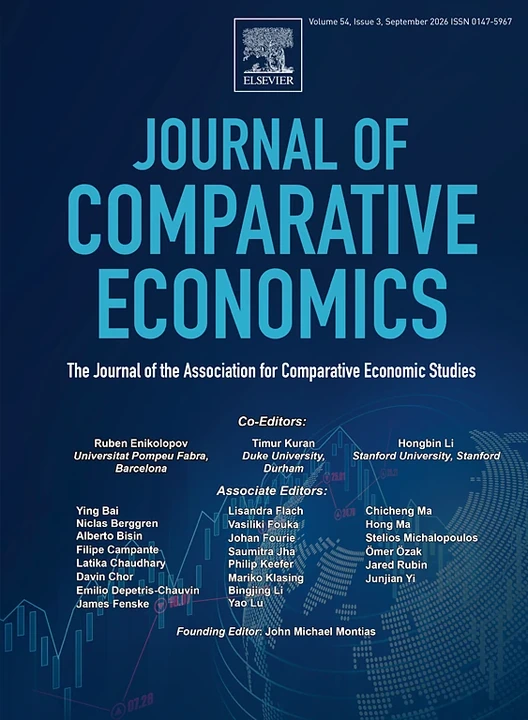 JOURNAL OF COMPARATIVE ECONOMICS journal cover