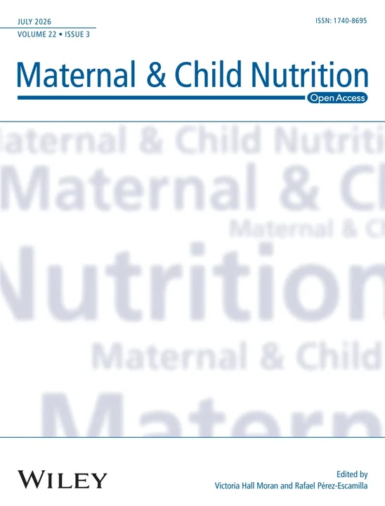 Maternal and Child Nutrition journal cover