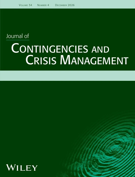 Journal of Contingencies and Crisis Management journal cover