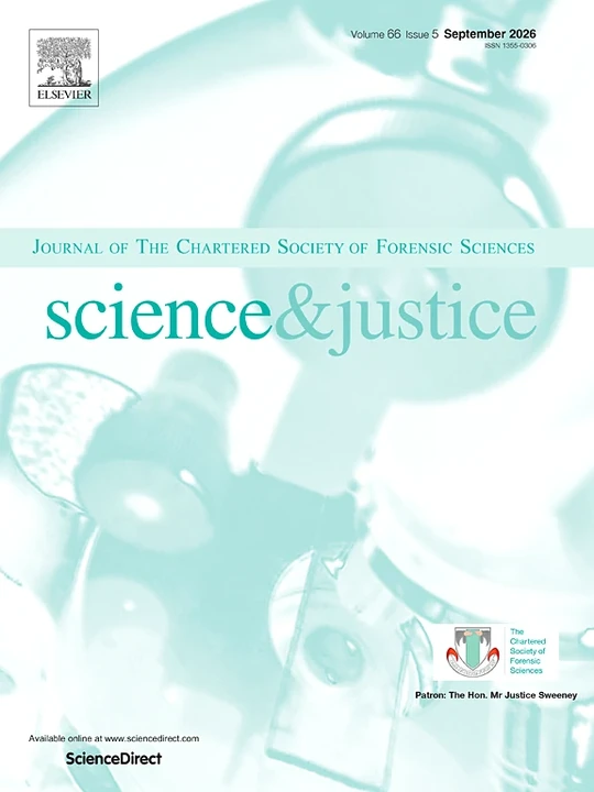 SCIENCE & JUSTICE journal cover