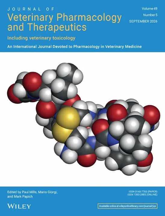 JOURNAL OF VETERINARY PHARMACOLOGY AND THERAPEUTICS 期刊封面