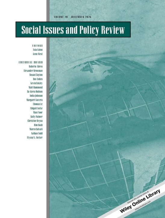 Social Issues and Policy Review journal cover