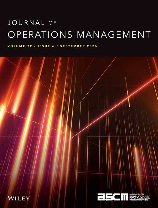 JOURNAL OF OPERATIONS MANAGEMENT journal cover