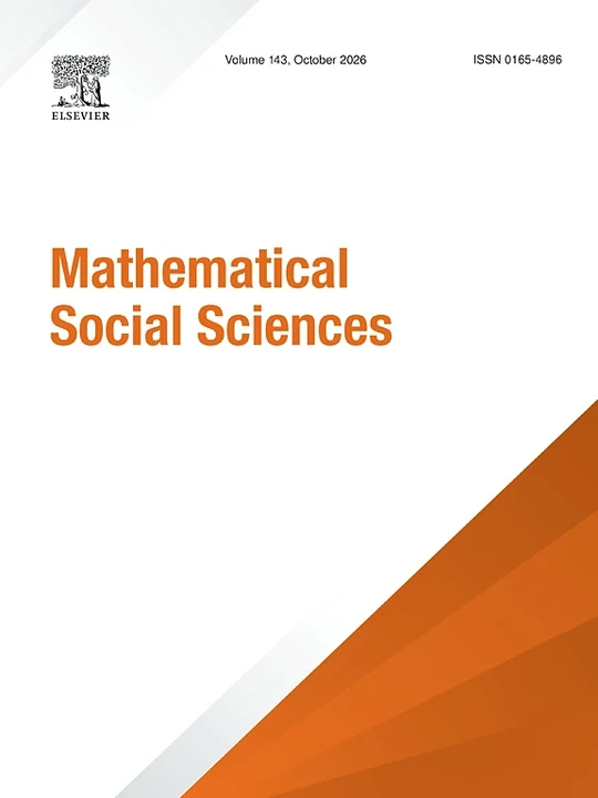 MATHEMATICAL SOCIAL SCIENCES journal cover