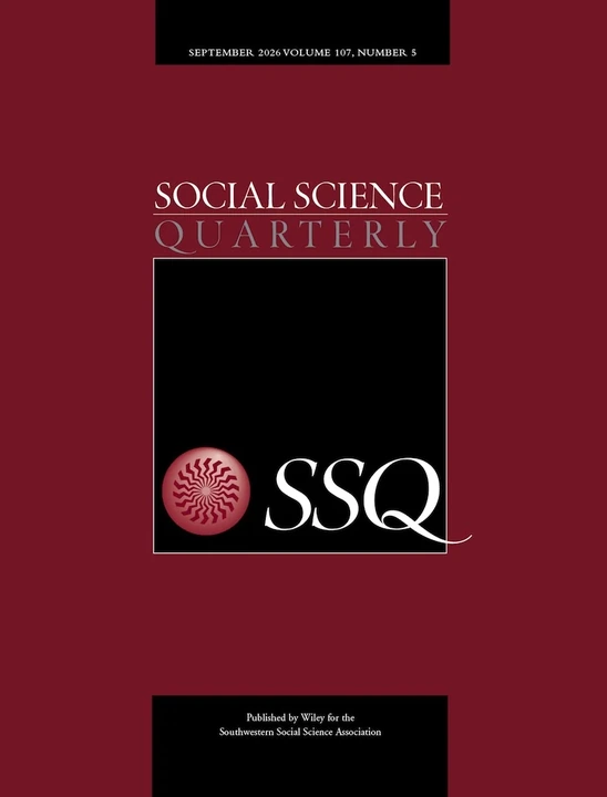 SOCIAL SCIENCE QUARTERLY journal cover