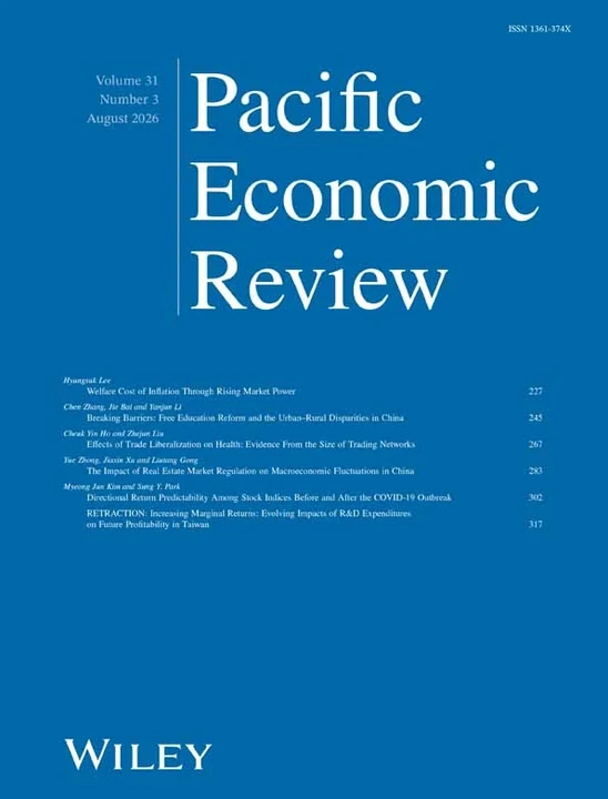 Pacific Economic Review journal cover