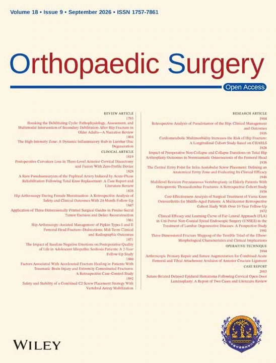 Orthopaedic Surgery journal cover