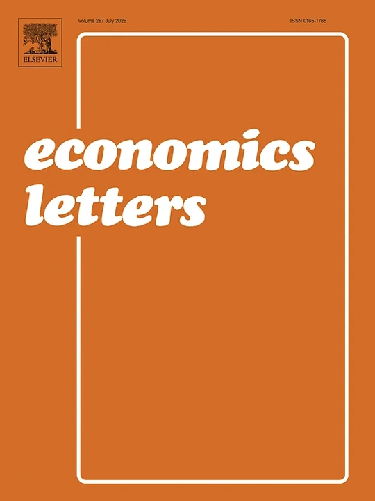 ECONOMICS LETTERS journal cover