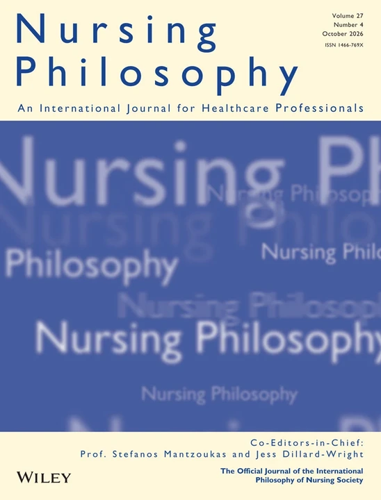 Nursing Philosophy 期刊封面