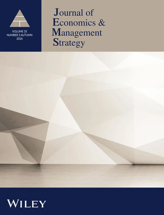 JOURNAL OF ECONOMICS & MANAGEMENT STRATEGY journal cover