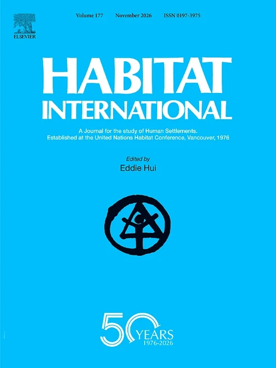 HABITAT INTERNATIONAL journal cover