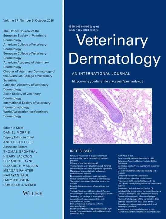 VETERINARY DERMATOLOGY journal cover