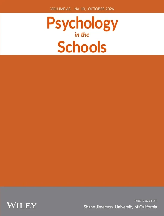 PSYCHOLOGY IN THE SCHOOLS journal cover