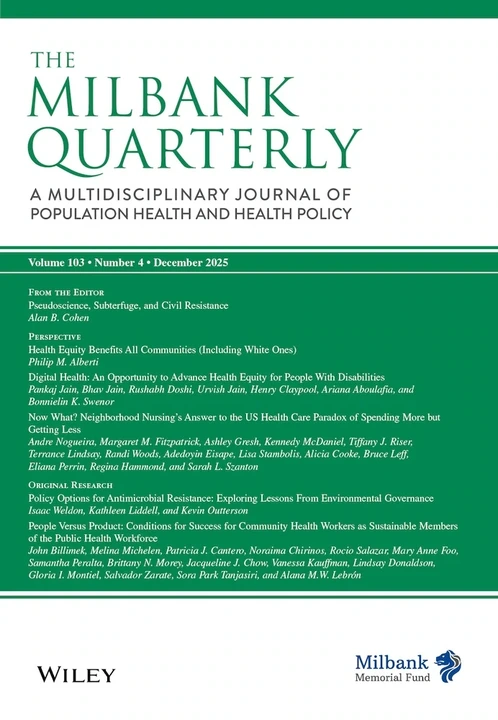 MILBANK QUARTERLY journal cover