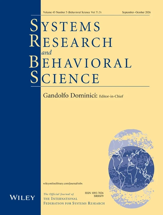 SYSTEMS RESEARCH AND BEHAVIORAL SCIENCE journal cover