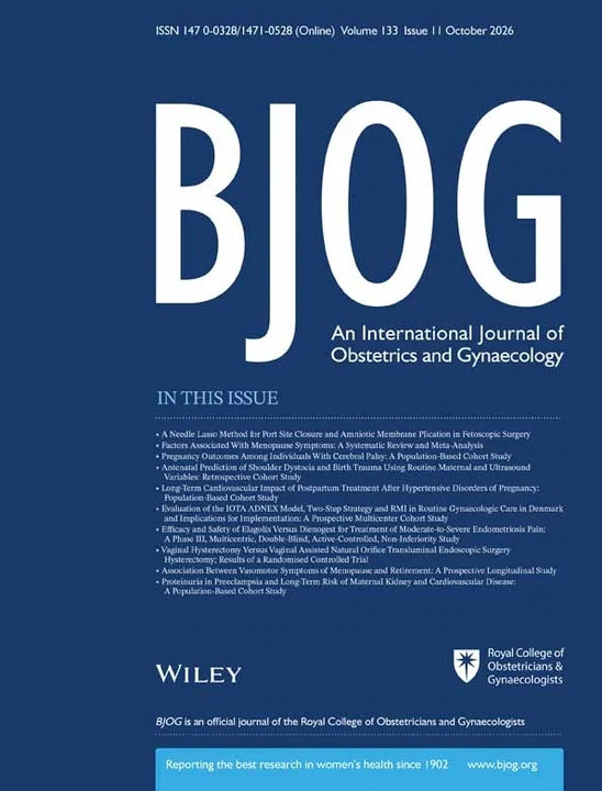 BJOG-AN INTERNATIONAL JOURNAL OF OBSTETRICS AND GYNAECOLOGY journal cover